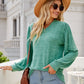 Heathered V-Neck Long Sleeve T-Shirt