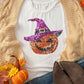 Sequin Pumpkin Round Neck Short Sleeve T-Shirt