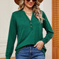 Notched Long Sleeve T-Shirt