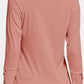 Decorative Button V-Neck Long Sleeve T-Shirt