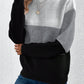 Color Block Boat Neck Sweater