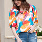 Printed Square Neck Half Sleeve Top