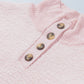 Button Detail Mock Neck Long Sleeve Sweater