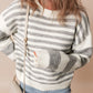 Striped Round Neck Dropped Shoulder Sweater