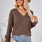 V-Neck Dropped Shoulder T-Shirt