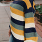 Color Block Round Neck Dropped Shoulder Sweater