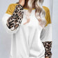 Twisted Color Block Round Neck Long Sleeve T-Shirt