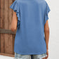 Notched Cap Sleeve T-Shirt