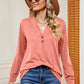 Notched Long Sleeve T-Shirt