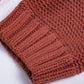 Cable-Knit Turtleneck Dropped Shoulder Sweater