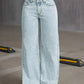 Bow Back Wide Leg Jeans with Pockets