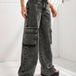 Wide Leg Jeans with Pockets