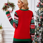 Christmas Element Round Neck Long Sleeve Sweater