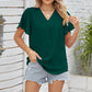 V-Neck Flutter Sleeve Blouse