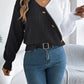 Two-Tone V-Neck Long Sleeve Sweater