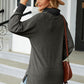 Slit Mock Neck Long Sleeve T-Shirt
