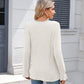 Lace Detail V-Neck Long Sleeve T-Shirt