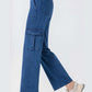 Buttoned Pocketed Long Jeans