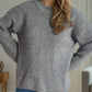 Solid Color Round Neck Long Sleeve Sweater