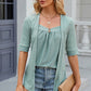Eyelet Half Sleeve T-Shirt