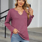 Notched Long Sleeve T-Shirt