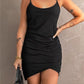 Ruched Scoop Neck Mini Cami Dress