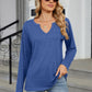 Notched Long Sleeve T-Shirt