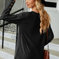 V-Neck Lantern Sleeve T-Shirt