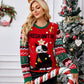 Christmas Element Round Neck Long Sleeve Sweater