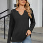 Notched Long Sleeve T-Shirt