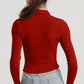 Ruched Button Up Long Sleeve T-Shirt