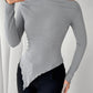 Asymmetric Hem Long Sleeve T-Shirt