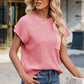 Round Neck Short Sleeve Sweater