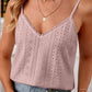 Eyelet Lace Detail V-Neck Cami