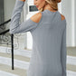 Round Neck Cold Shoulder T-Shirt