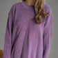 Solid Color Round Neck Long Sleeve Sweater