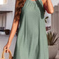 Eyelet Grecian Neck Mini Dress