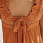 Full Size Frill Pocketed Square Neck Wide Strap Dress