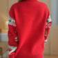 Christmas Element Round Neck Long Sleeve Sweater