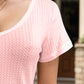 Full Size Scoop Neck Short Sleeve Top