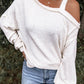 Asymmetrical Neck Long Sleeve T-Shirt