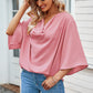 Short Sleeve Draped Blouse