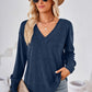 V-Neck Dropped Shoulder T-Shirt