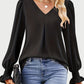 V-Neck Flounce Sleeve Top