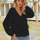 V-Neck Long Sleeve Blouse