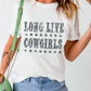 Letter Graphic Round Neck Short Sleeve T-Shirt