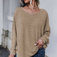 Full Size Double Tie Drop Shoulder Long Sleeve T-Shirt