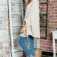 Round Neck Batwing Sleeve Sweater