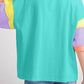 Color Block Round Neck Half Sleeve T-Shirt