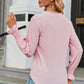 V-Neck Flounce Sleeve T-Shirt